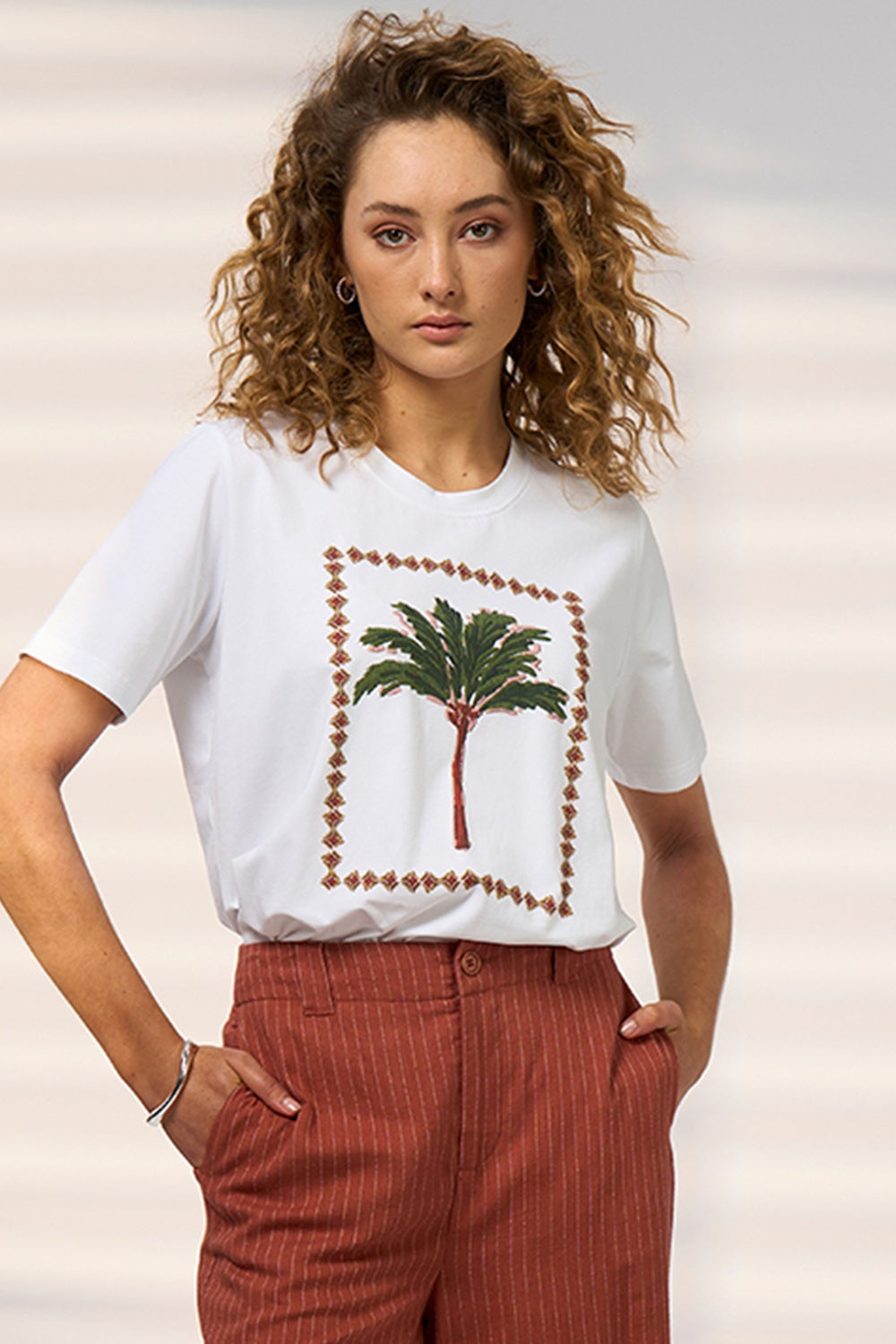 Madly Sweetly Wander Tee - White Palm