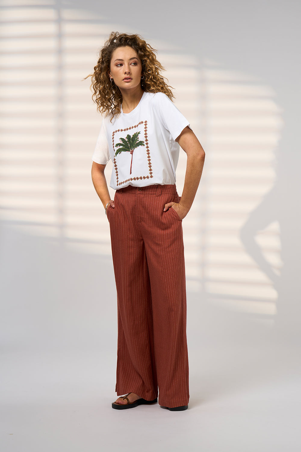 Madly Sweetly Wander Tee - White Palm