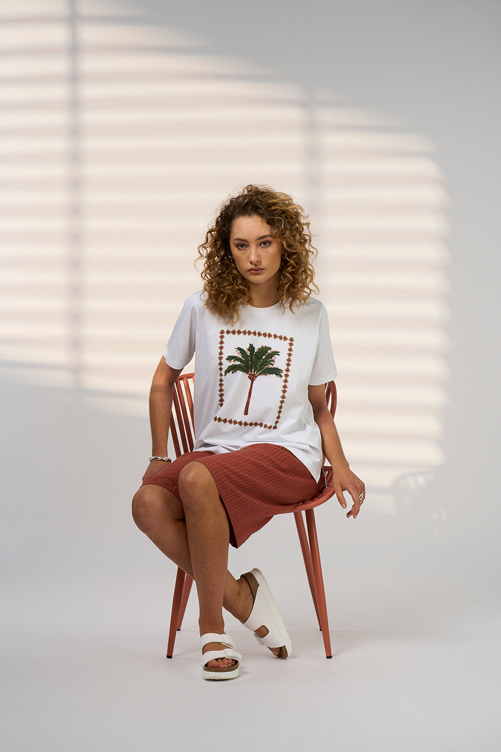 Madly Sweetly Wander Tee - White Palm