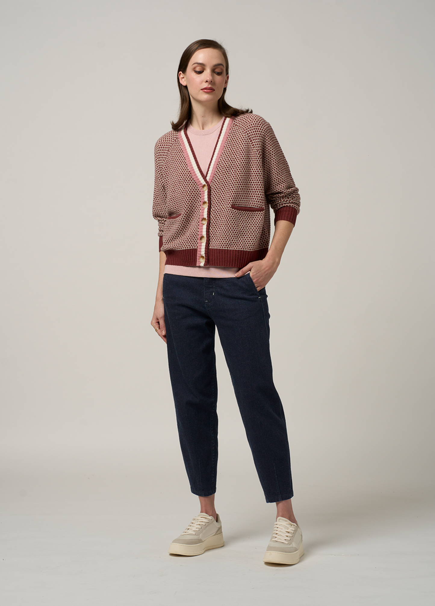 Madly Sweetly Compass Cardi - Brick