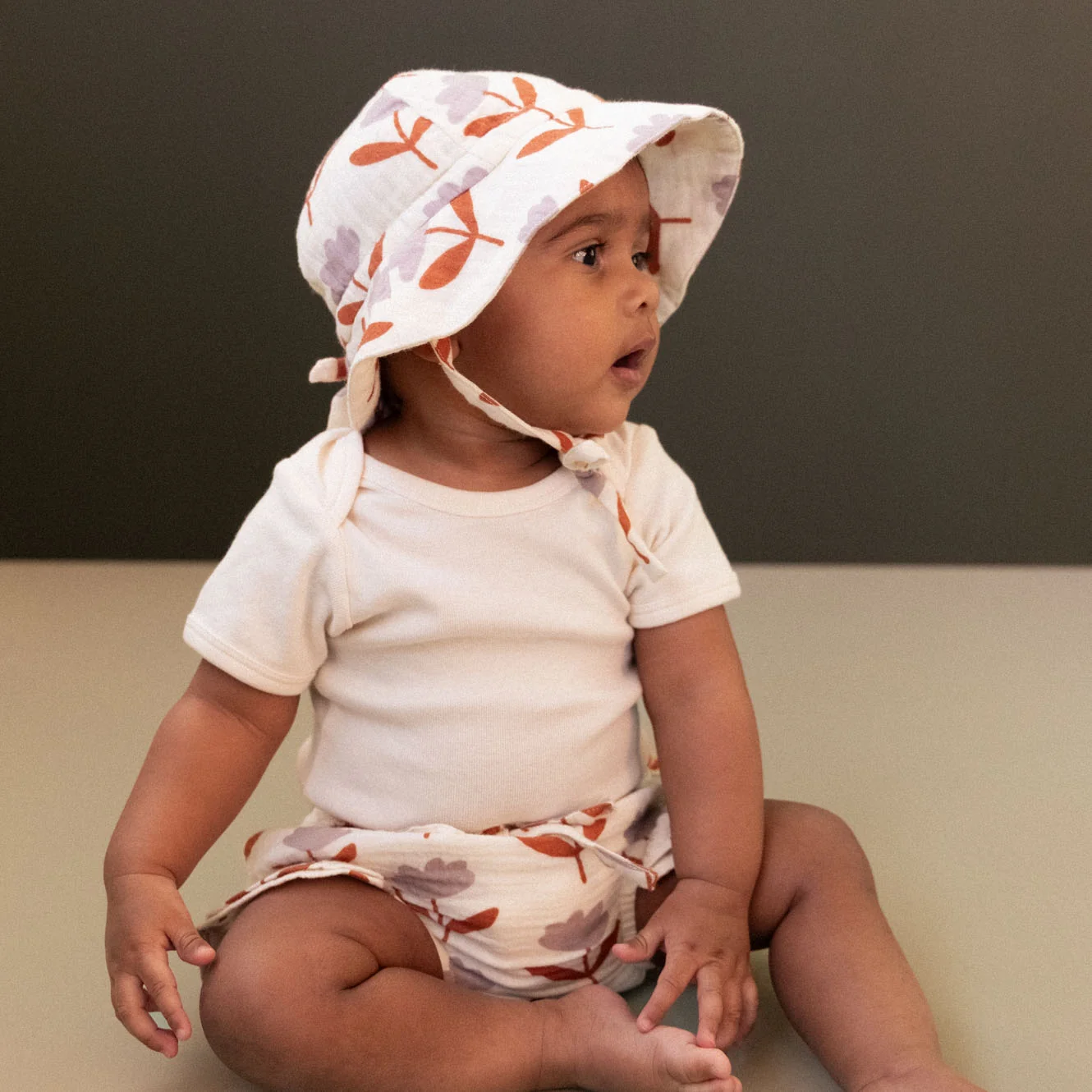 Nature Baby Muslin Sunhat - Fleurette Print
