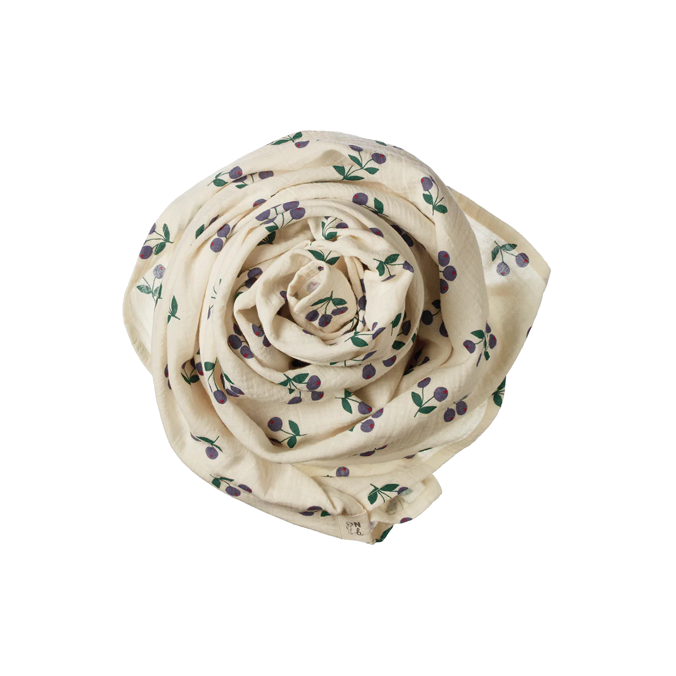 Nature Baby Muslin Wrap - Winter Berry Natural Print