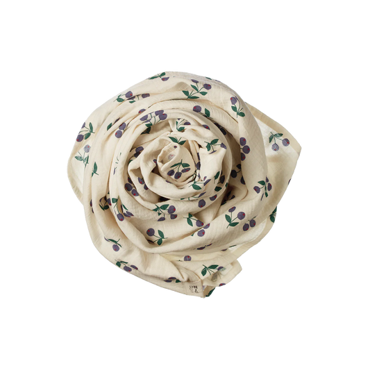 Nature Baby Muslin Wrap - Winter Berry Natural Print