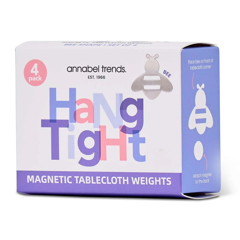 Annabel Trends Magnetic Tablecloth Weights 4 pcs - Bee
