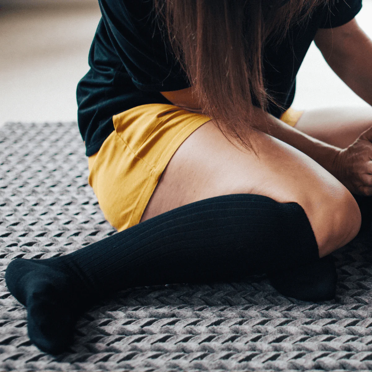 Lamington Merino Wool Knee High Socks - Black