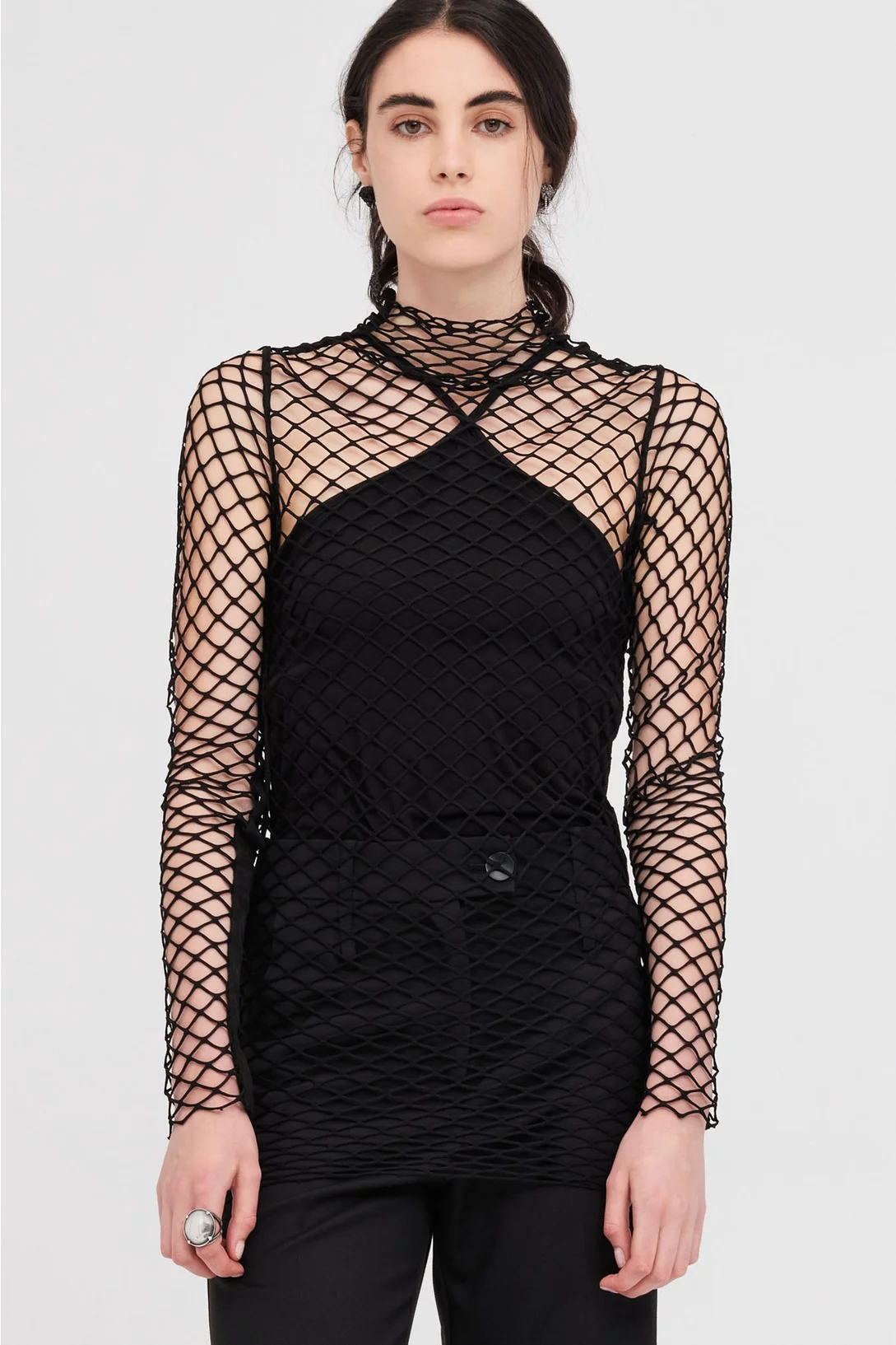 Taylor Mesh Contend Tunic - Black