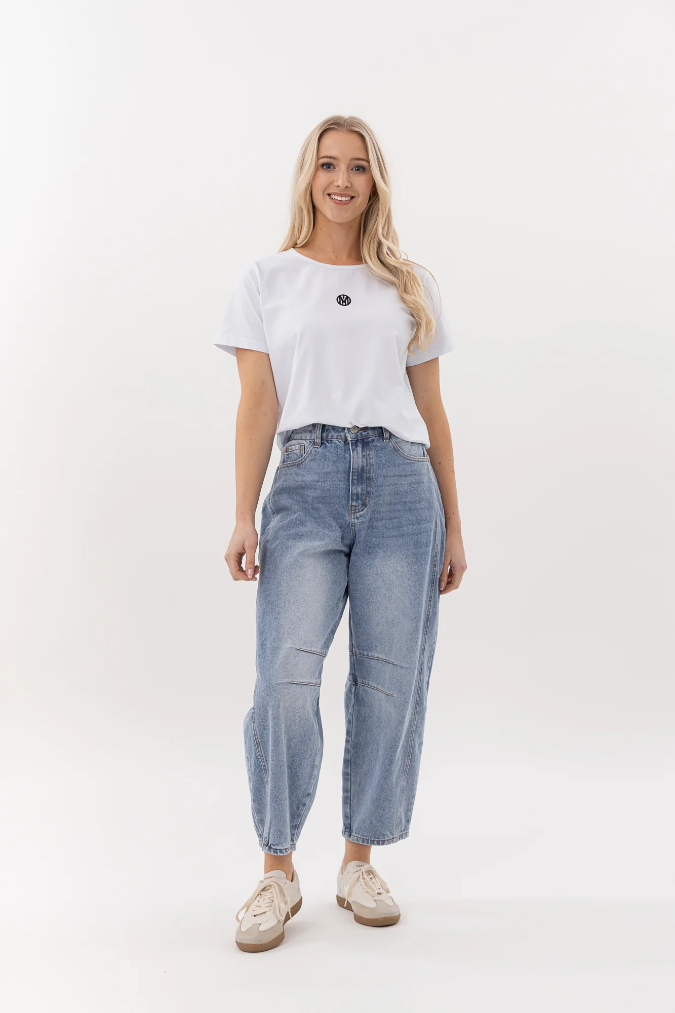 Mi Moso Barrel Jean - Light Wash