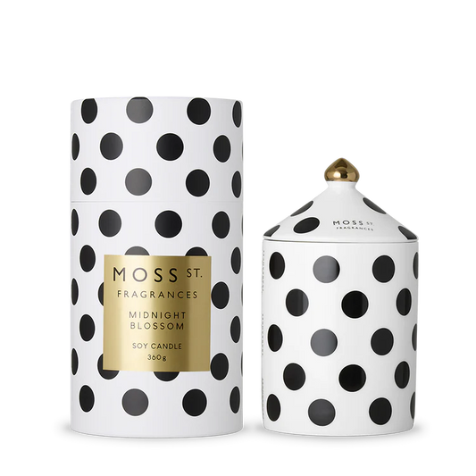 Moss St. Ceramic Candle 360g - Midnight Blossom