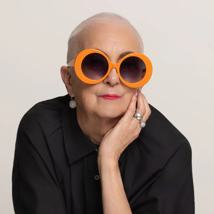 Happy To Sit On Your Face Molecule Sunglasses - Disco Orange