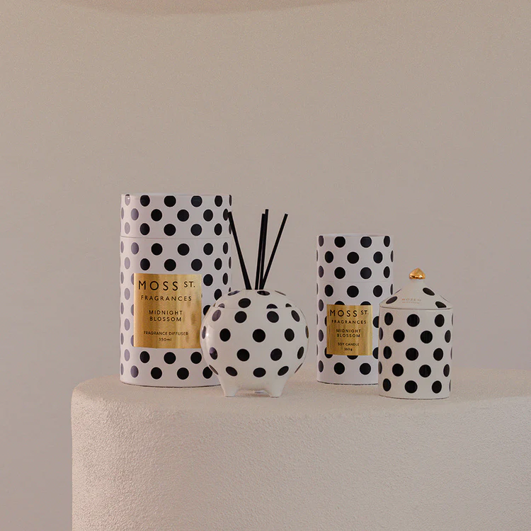 Moss St. Ceramic Candle 360g - Midnight Blossom