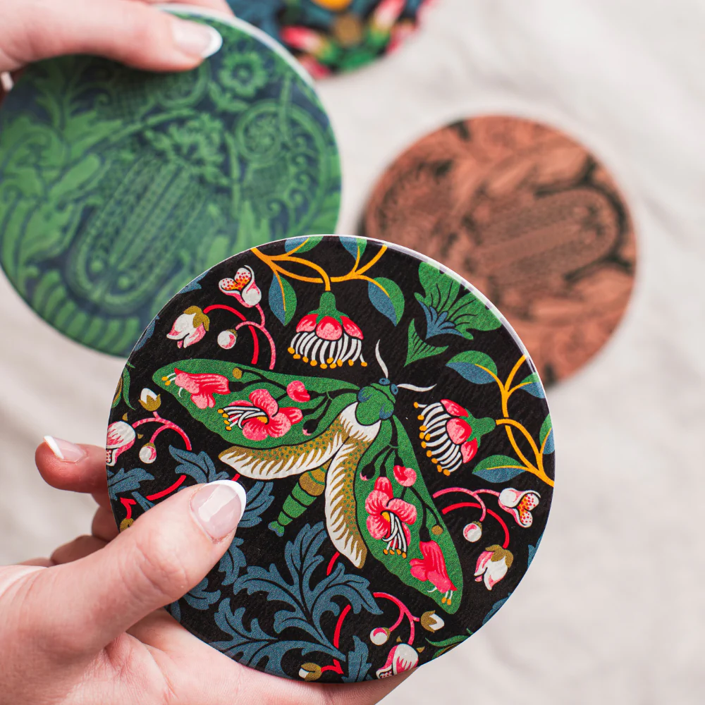 Tikitibu Coaster Damask - Moth