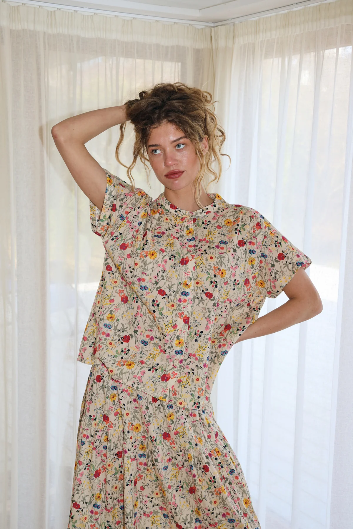 Lollys Laundry Mya Shirt SS - Flower Print