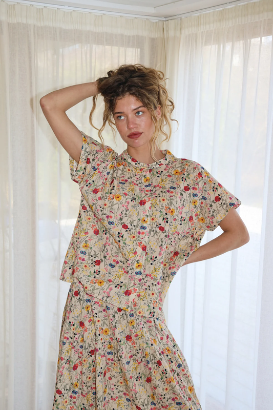 Lollys Laundry Mya Shirt SS - Flower Print