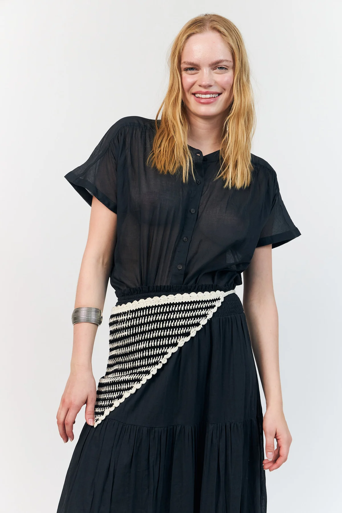Lollys Laundry Mya Shirt SS - Washed Black