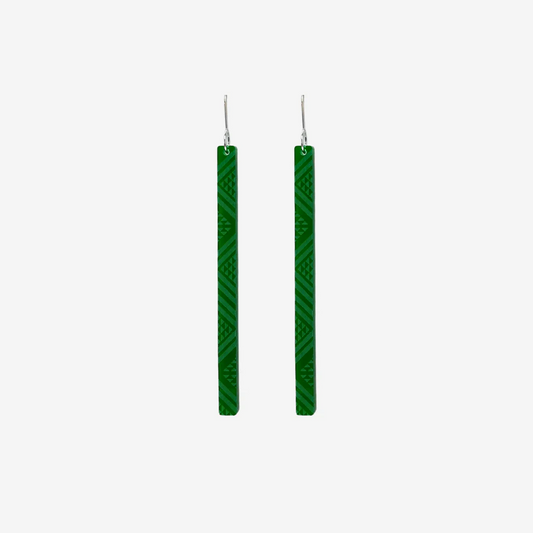 Nichola Taniko II Earrings - Green Clear