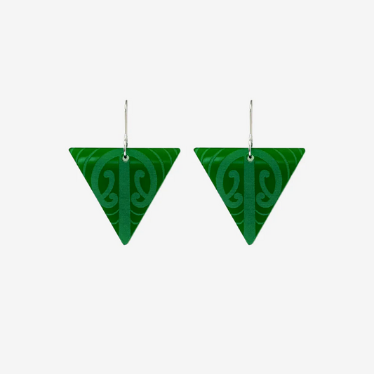 Nichola Mangopare II Earrings - Green Clear