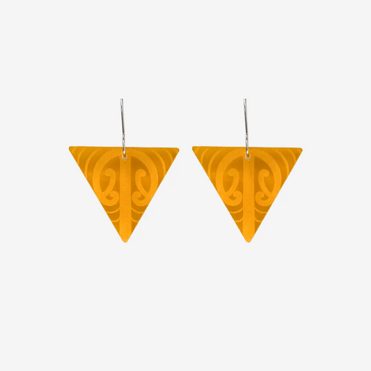 Nichola Mangopare II Earrings - Orange Clear