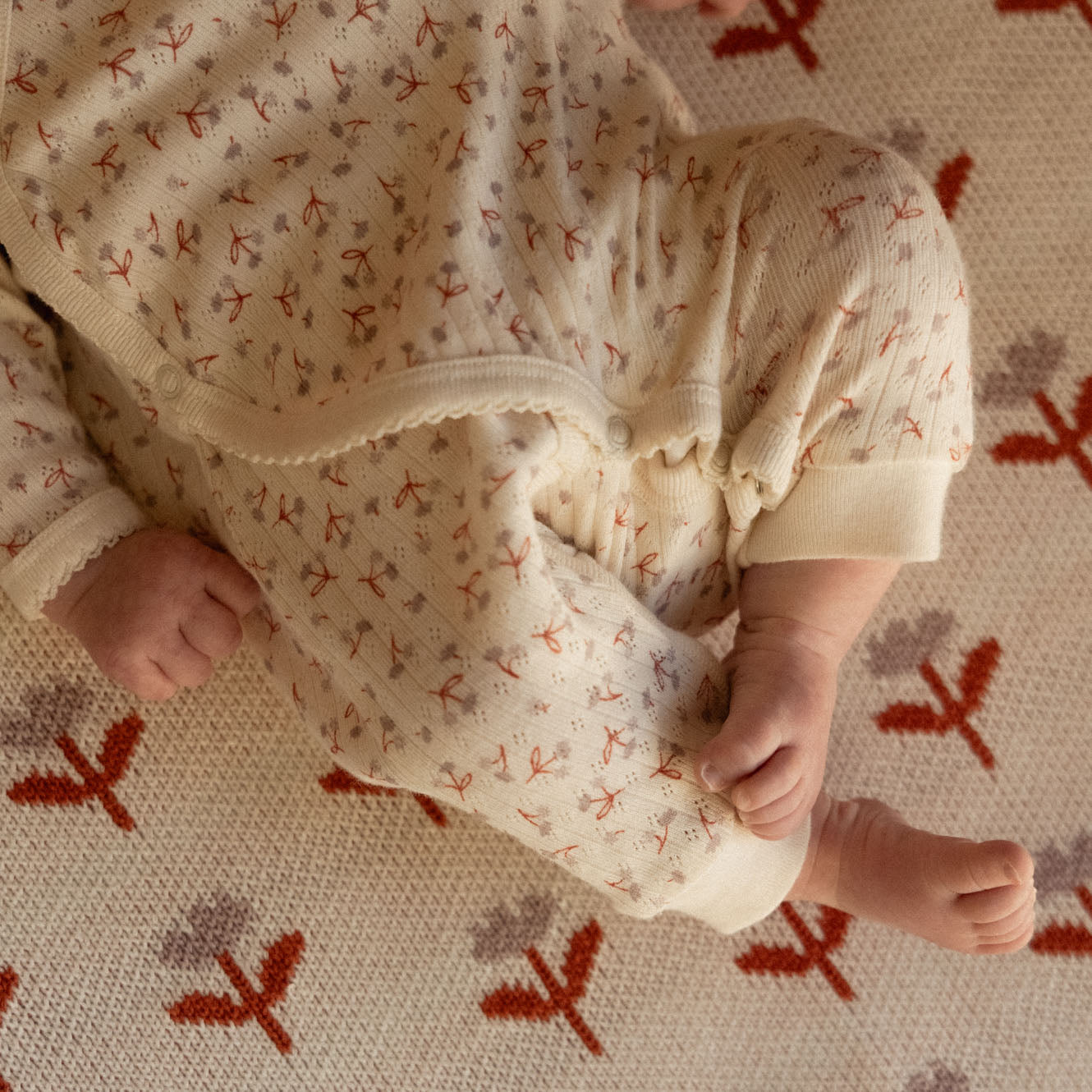 Nature Baby Kimono Stretch & Grow Pointelle - Dandelion Print