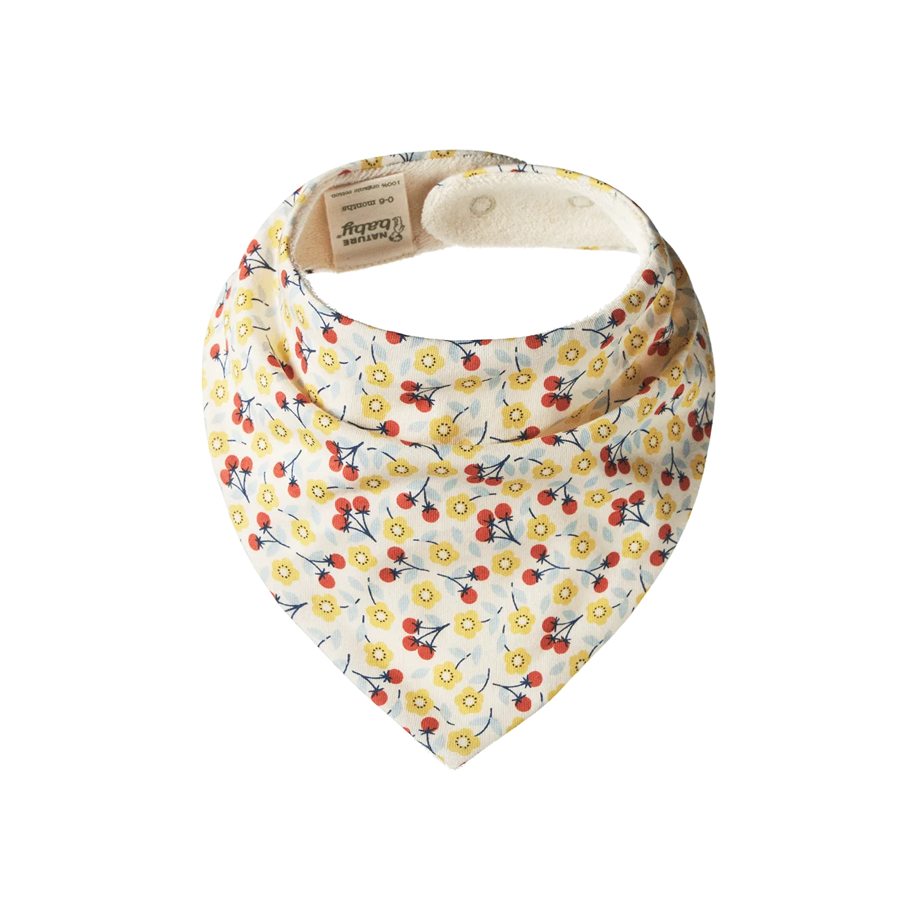 Nature Baby Triangle Bib - Kitchen Garden Print