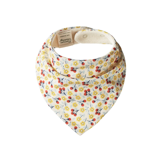 Nature Baby Triangle Bib - Kitchen Garden Print