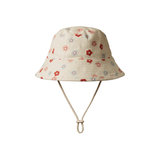 Nature Baby Bucket Sunhat - Petite Flora Stamp Print