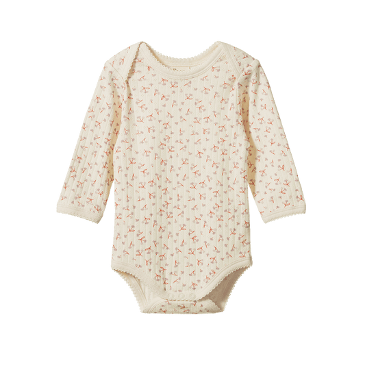Nature Baby Long Sleeve Bodysuit Pointelle - Dandelion Print