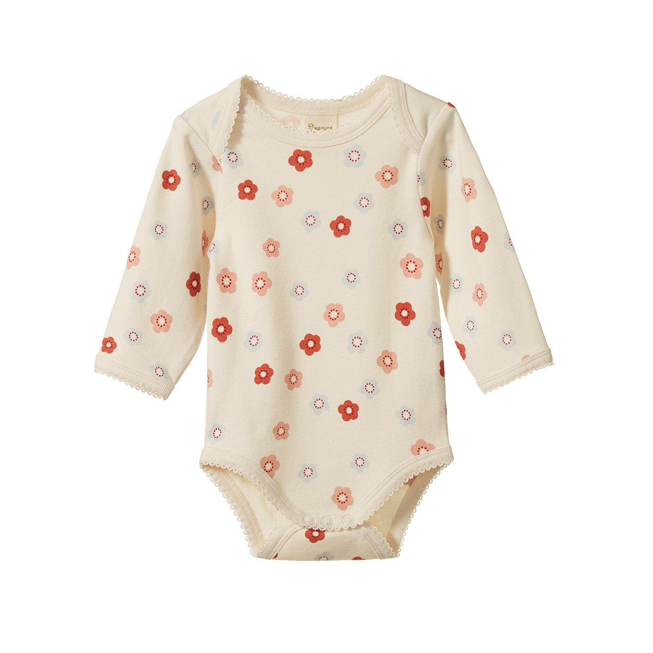 Nature Baby Long Sleeve Bodysuit - Petite Flora Stamp Print