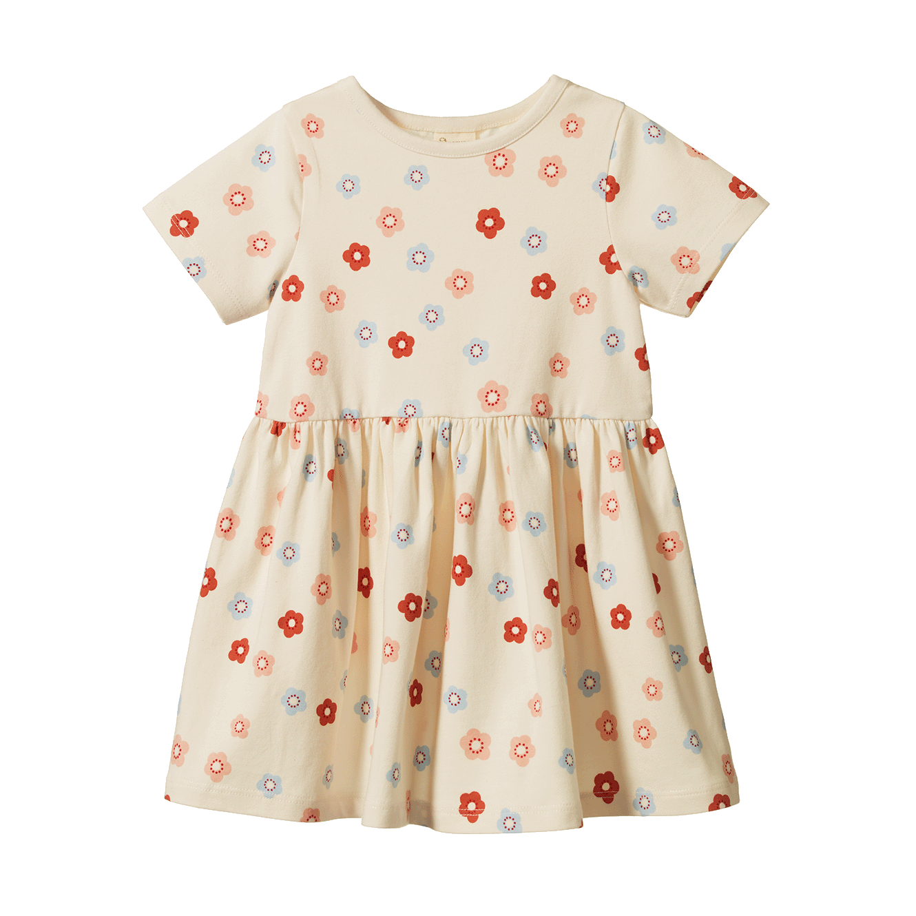 Nature Baby Saturday Dress - Petite Flora Stamp Print
