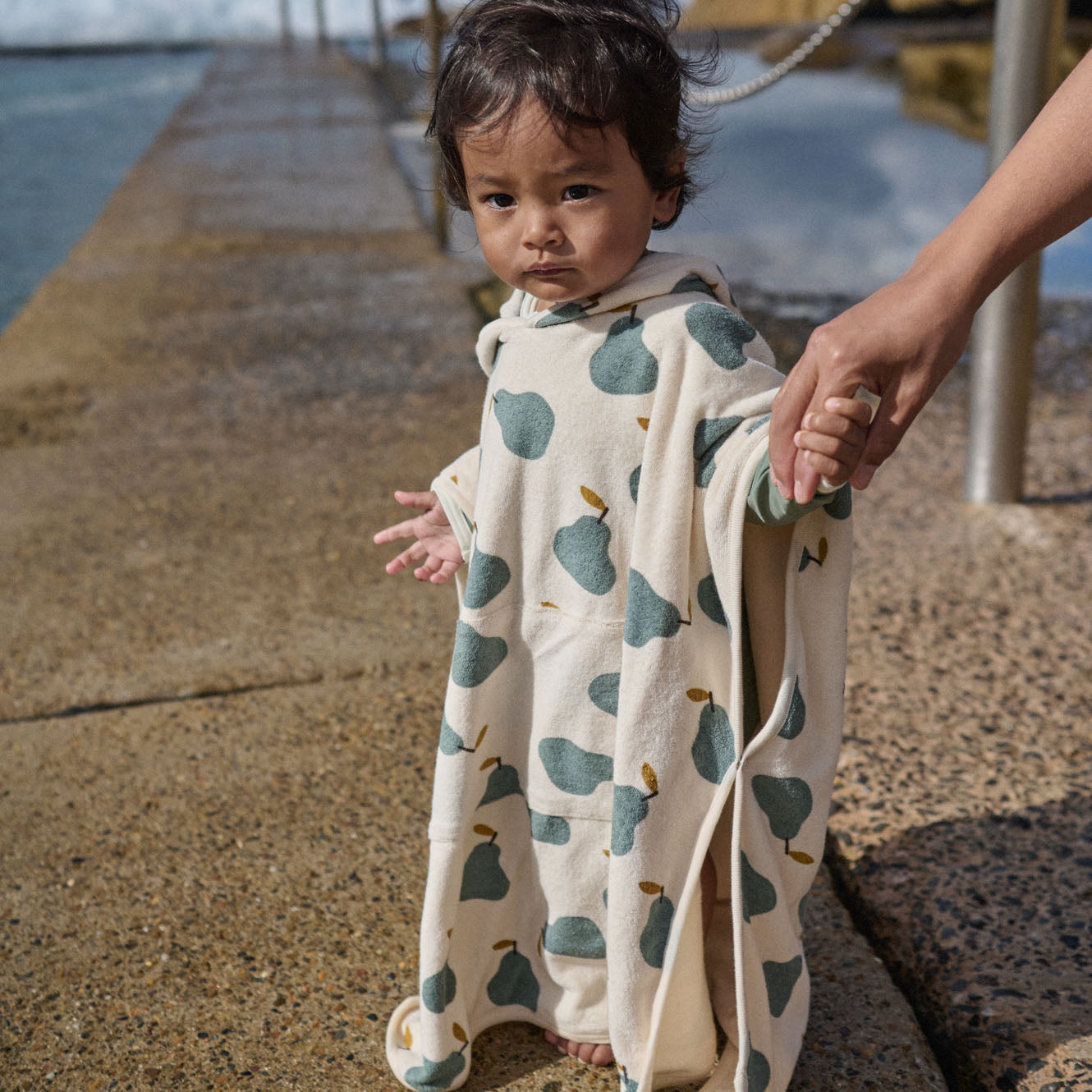 Nature Baby Organic Cotton Poncho Towel - Pear Print