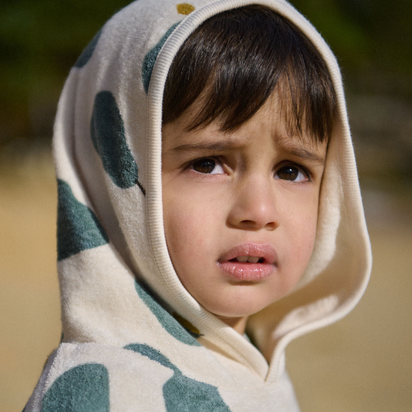 Nature Baby Organic Cotton Poncho Towel - Pear Print