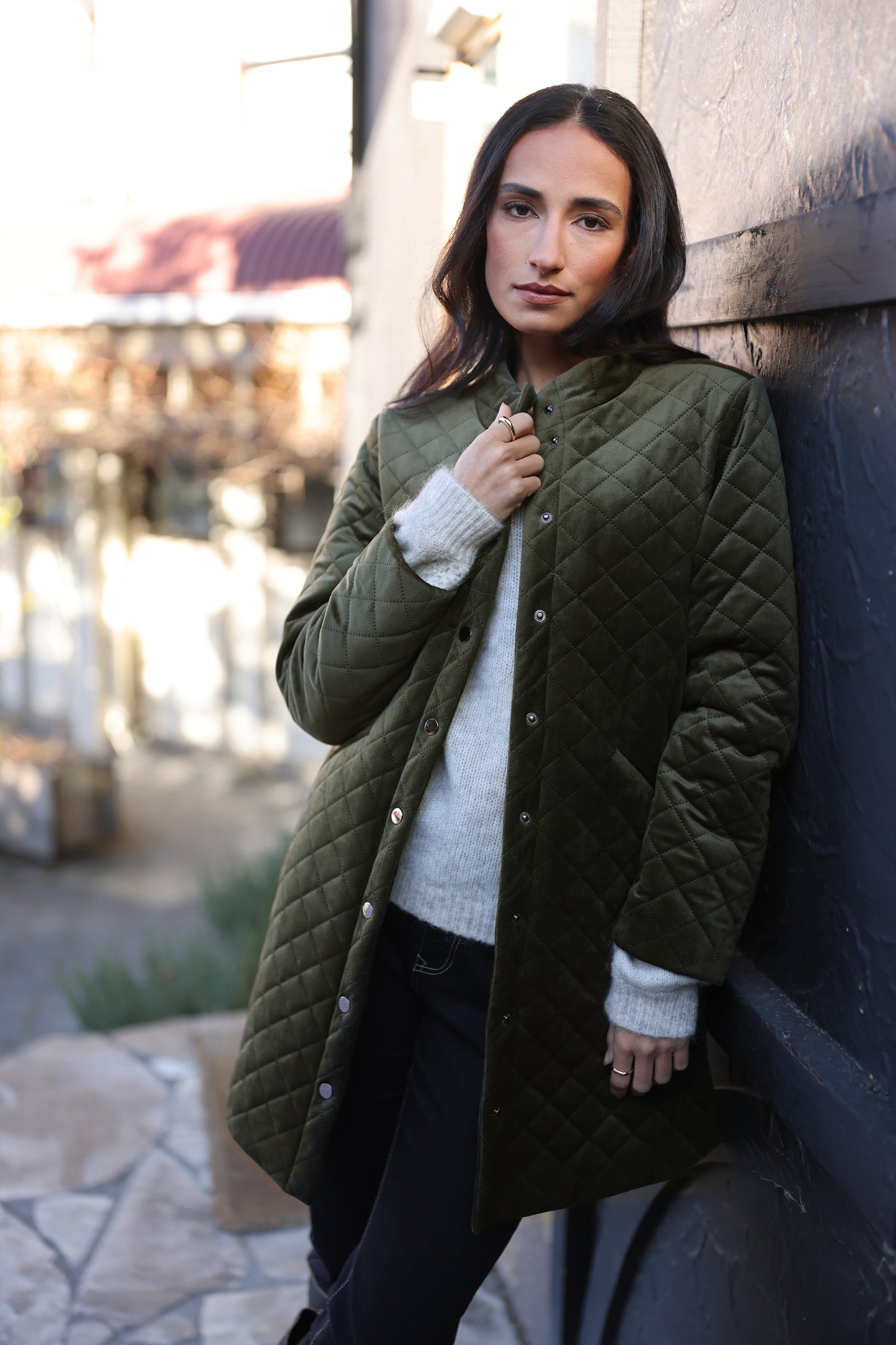 Design Nation Entrance Coat - Khaki