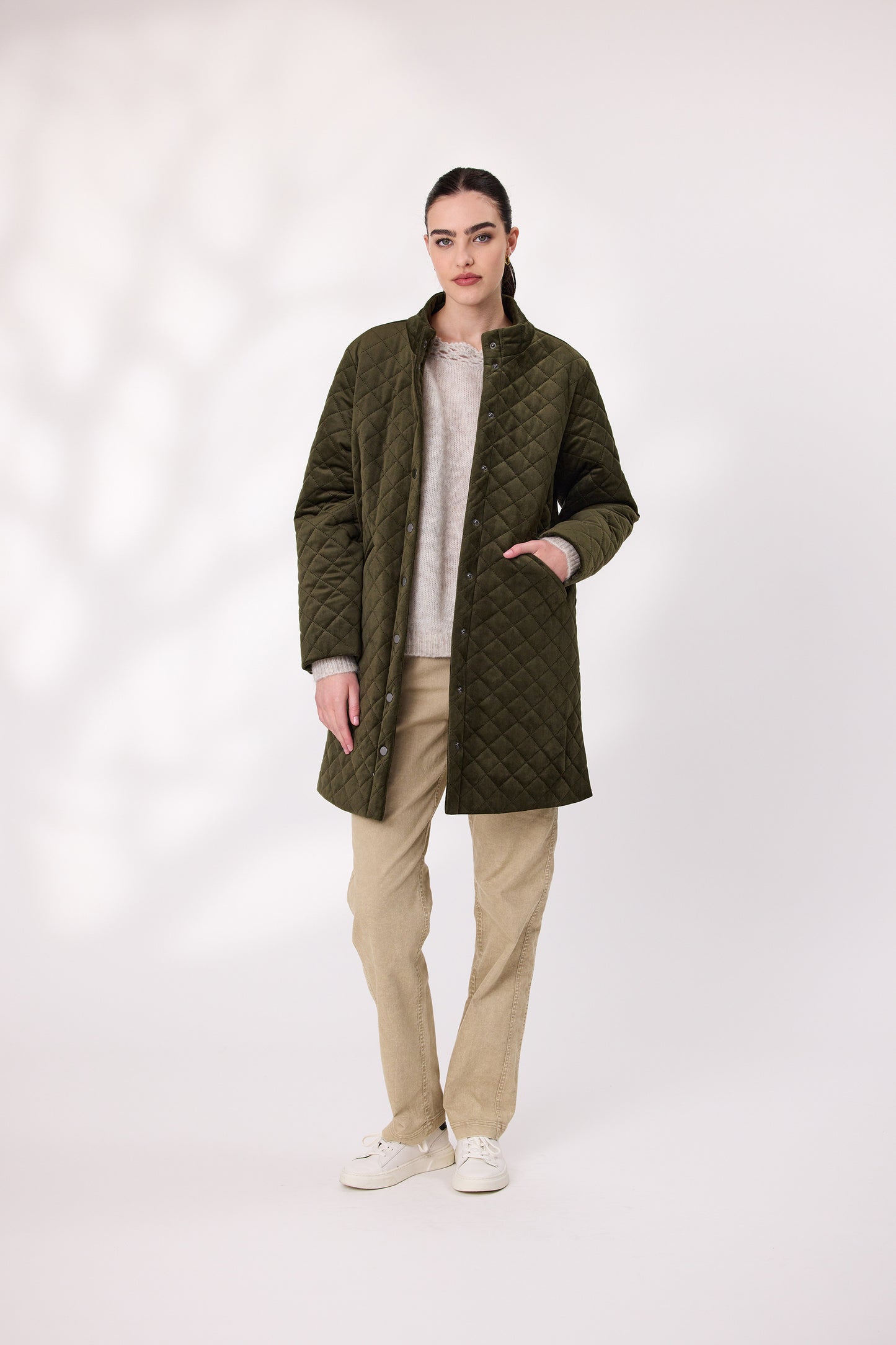 Design Nation Entrance Coat - Khaki