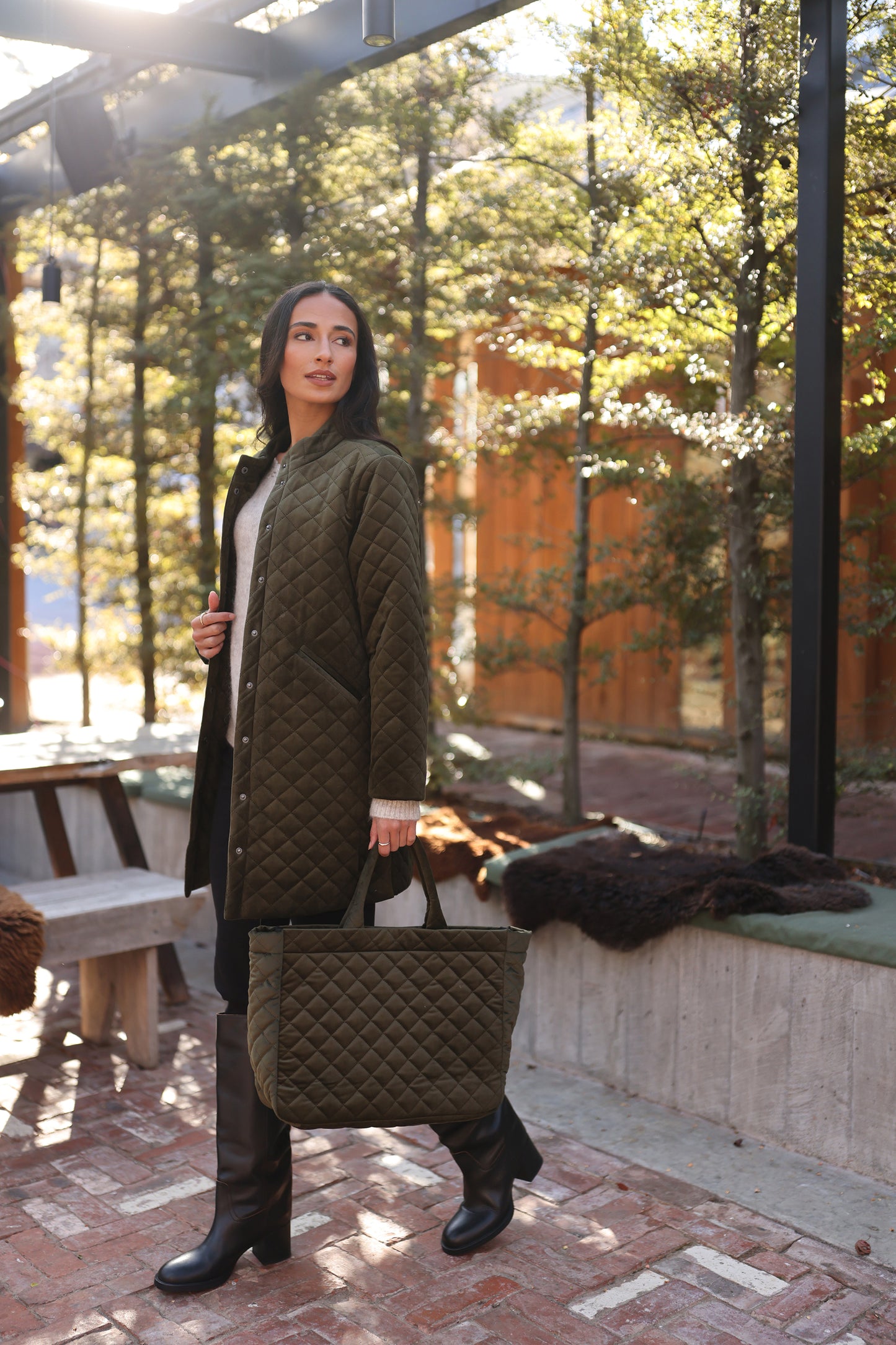 Design Nation Entrance Coat - Khaki