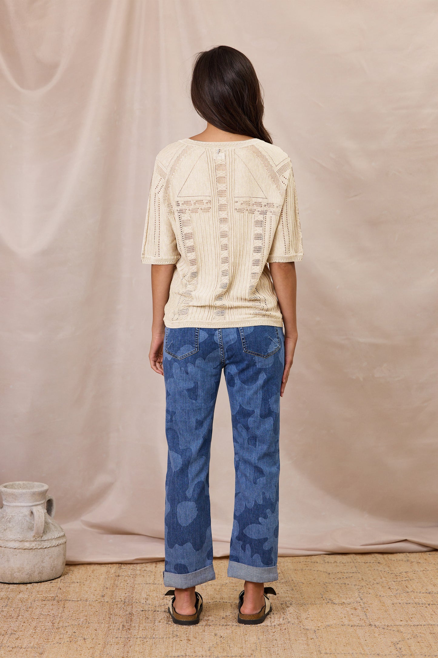 Design Nation Amber Top - French White