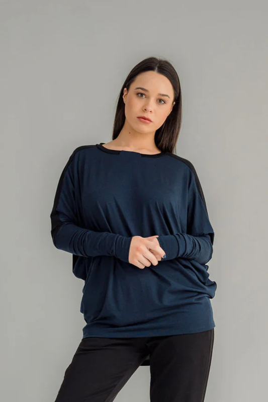 NES Merino Harley Jumper - Black/Ink