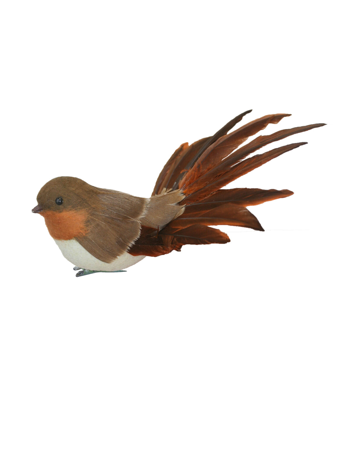 Feather Fantail With Clip - Natural