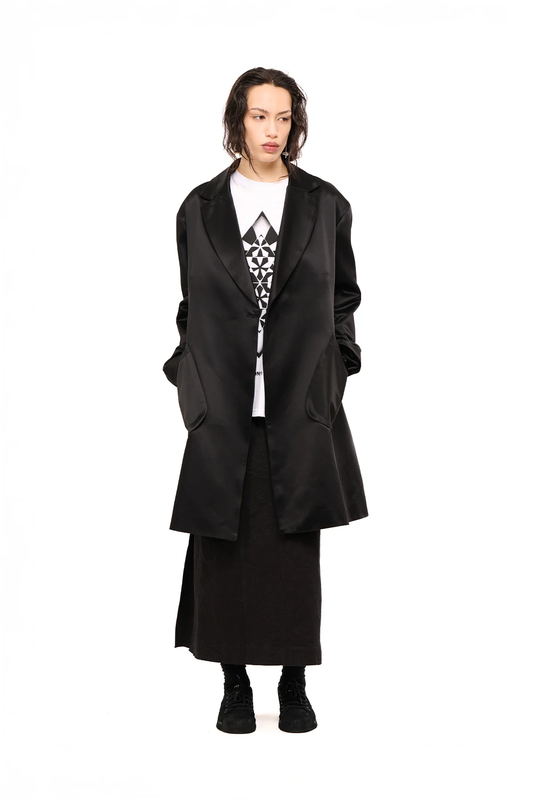 NOM*d After-Party Coat - Black Sateen