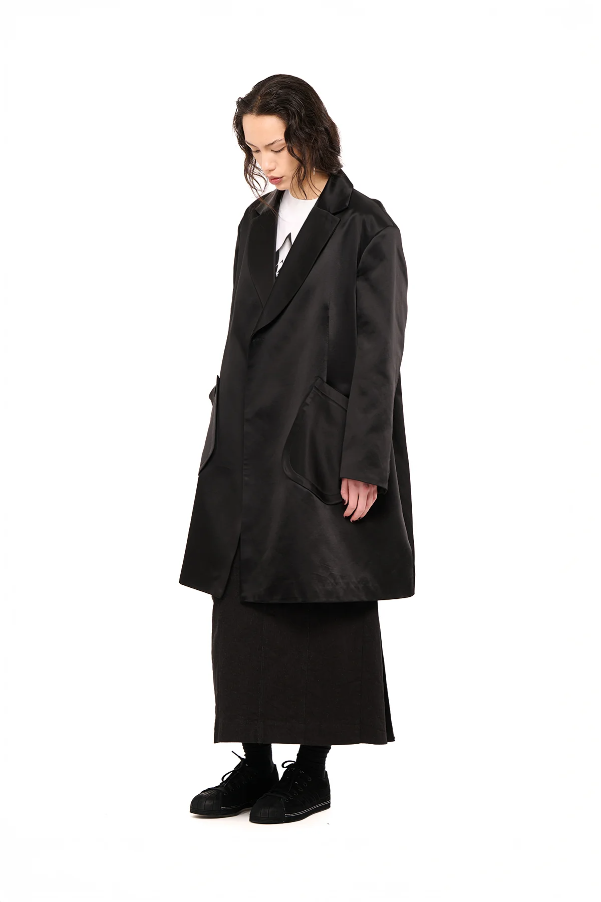 NOM*d After-Party Coat - Black Sateen