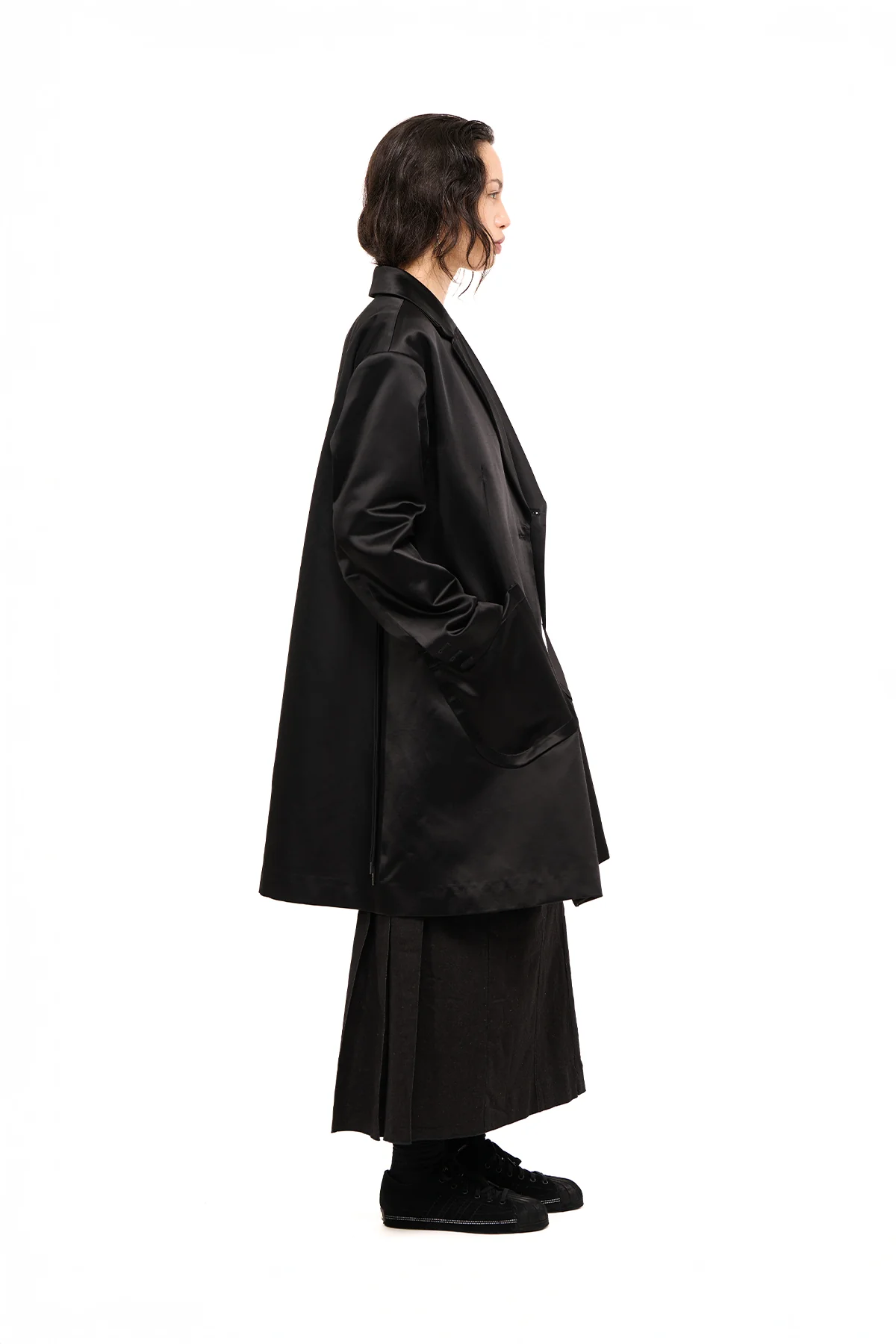 NOM*d After-Party Coat - Black Sateen