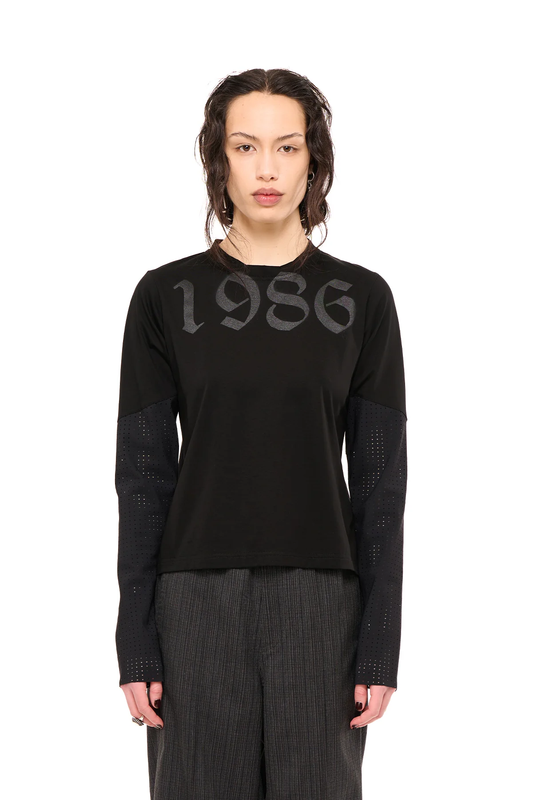 NOM*d Base Long Sleeve - Gunmetal Origin Stencil