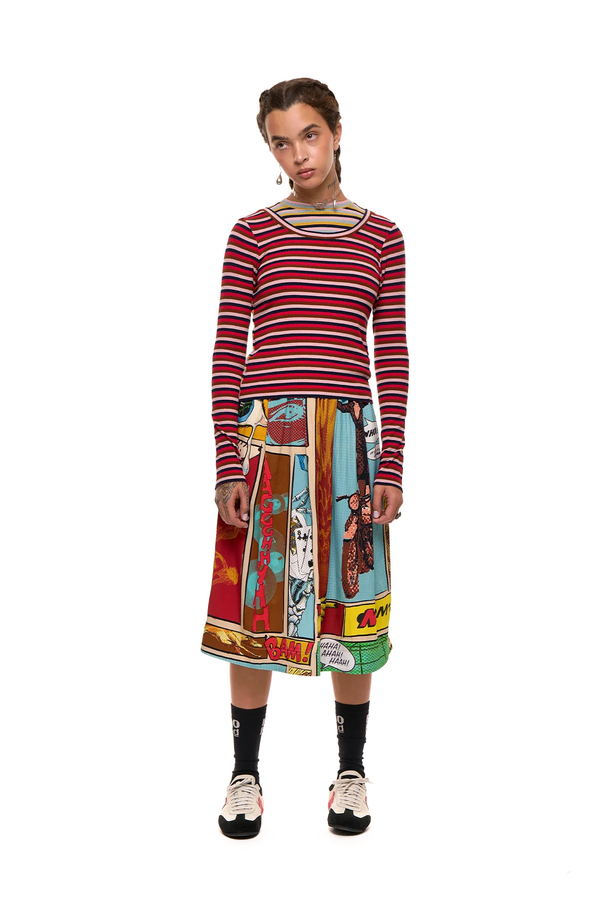 NOM*d Classics Skirt - Comic Strip Print