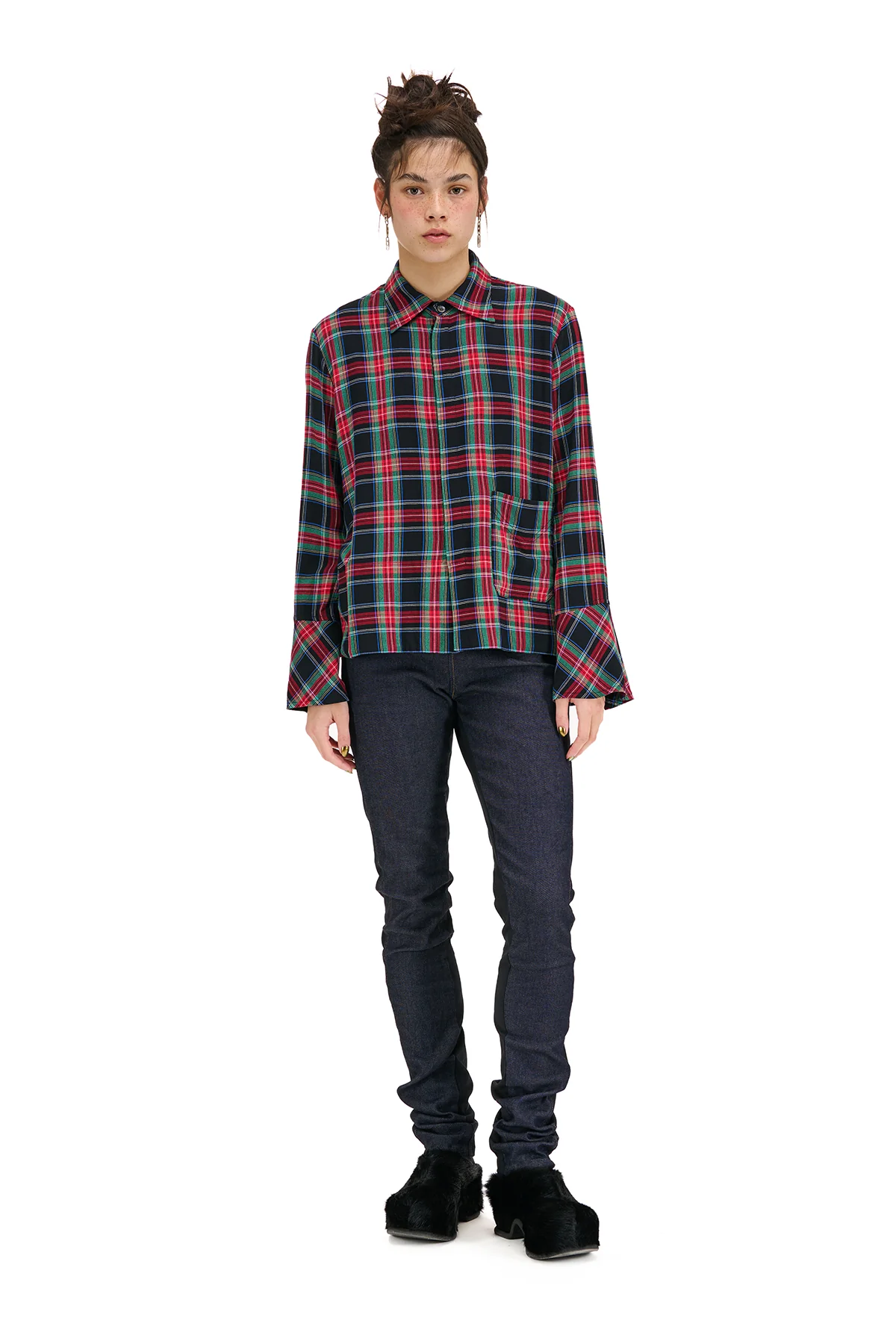 NOM*d College Shirt - Red/Green Plaid