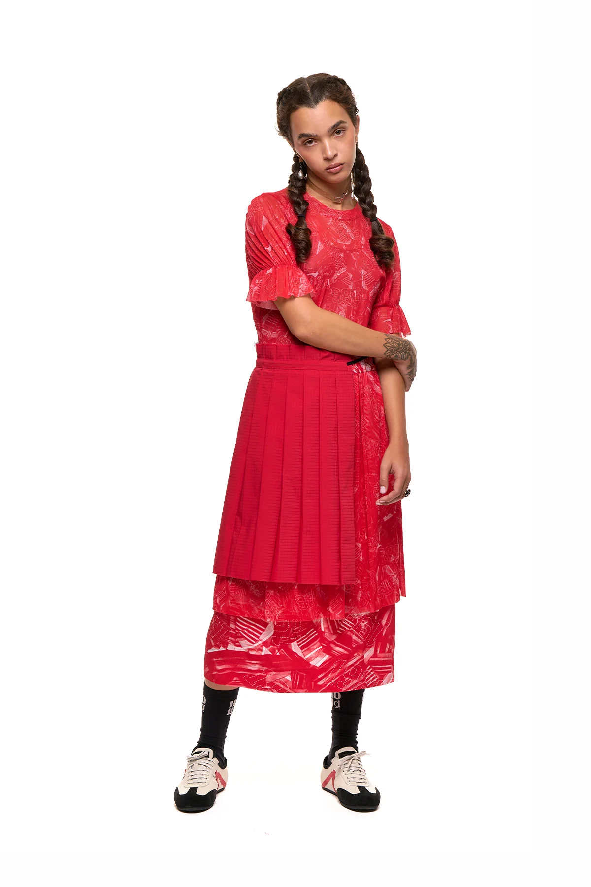 NOM*d Demi Pleat - Bright Red
