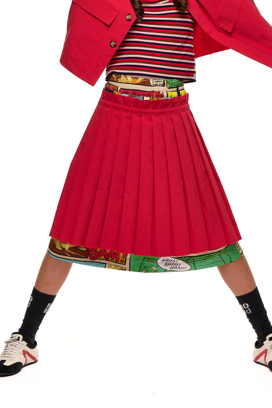 NOM*d Demi Pleat - Bright Red