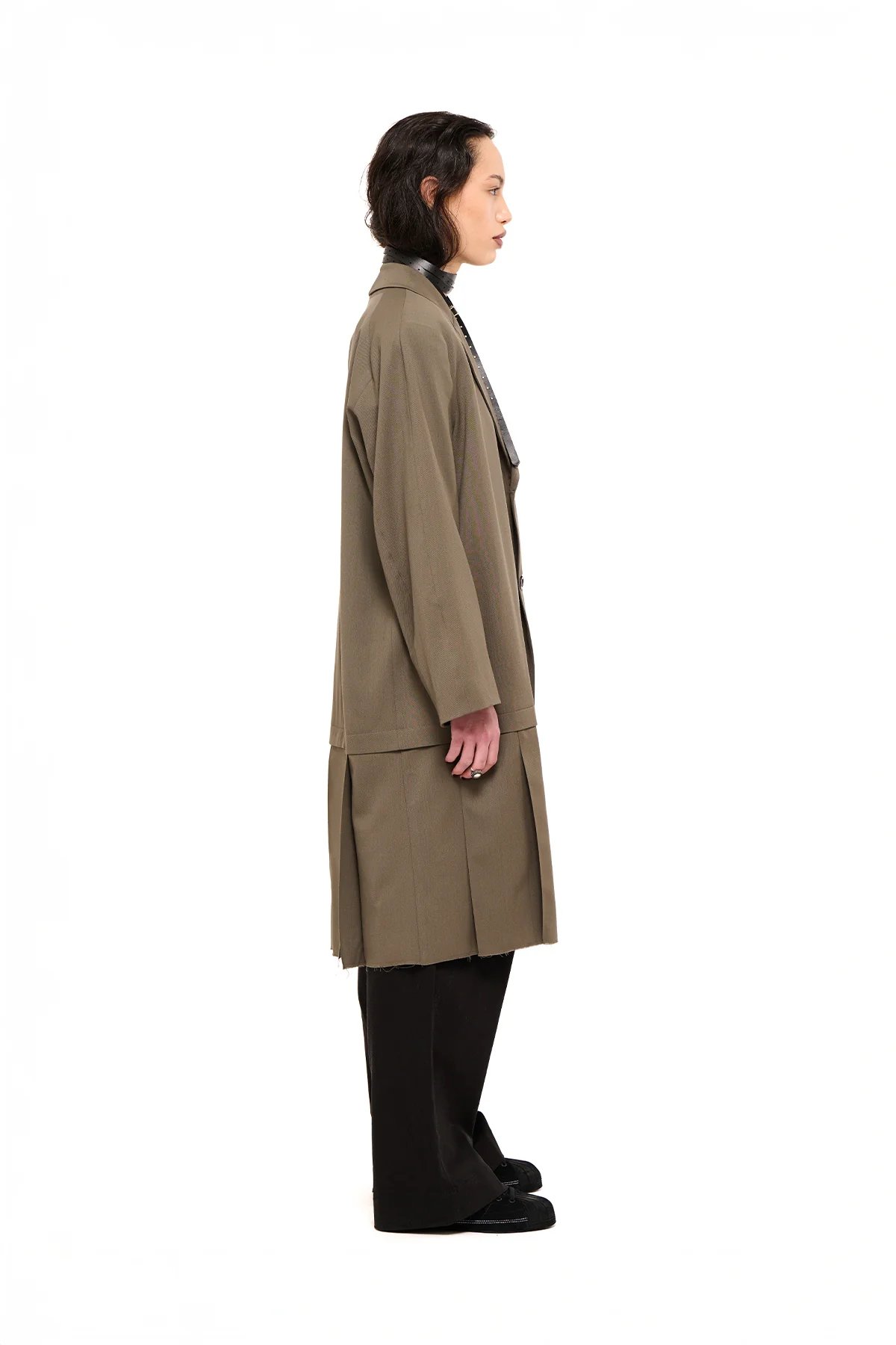 NOM*d De-Pleat Coat - Dark Taupe