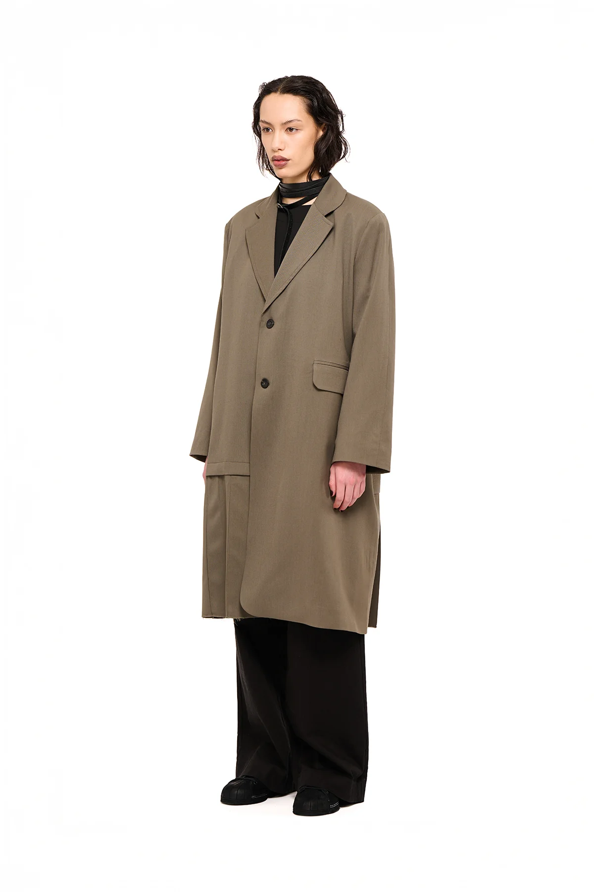 NOM*d De-Pleat Coat - Dark Taupe