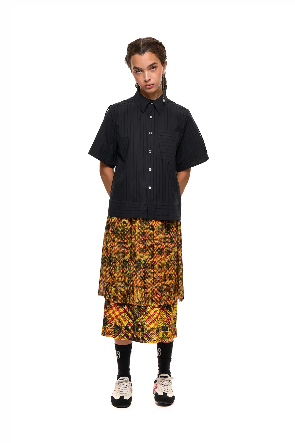 NOM*d Doubles Skirt - Gold Star Print