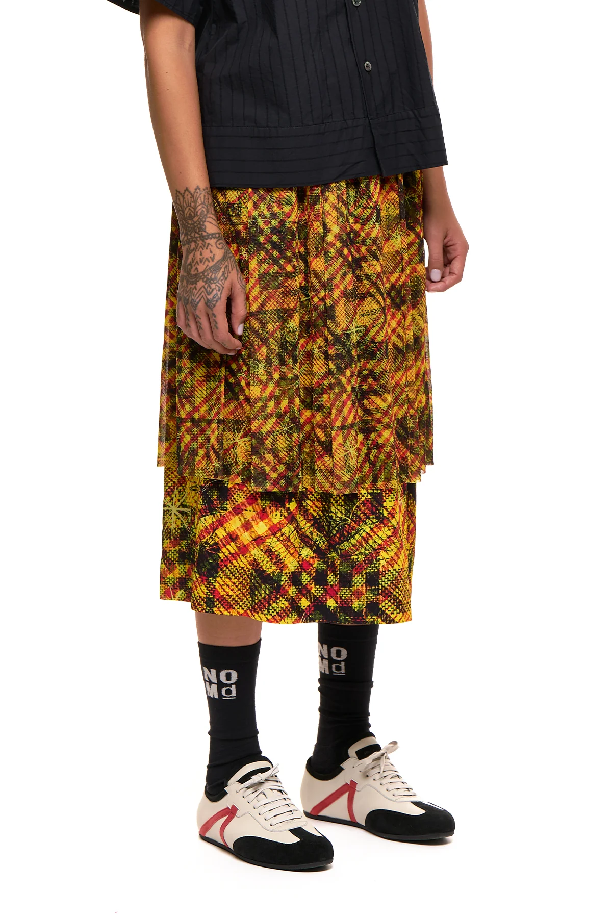 NOM*d Doubles Skirt - Gold Star Print