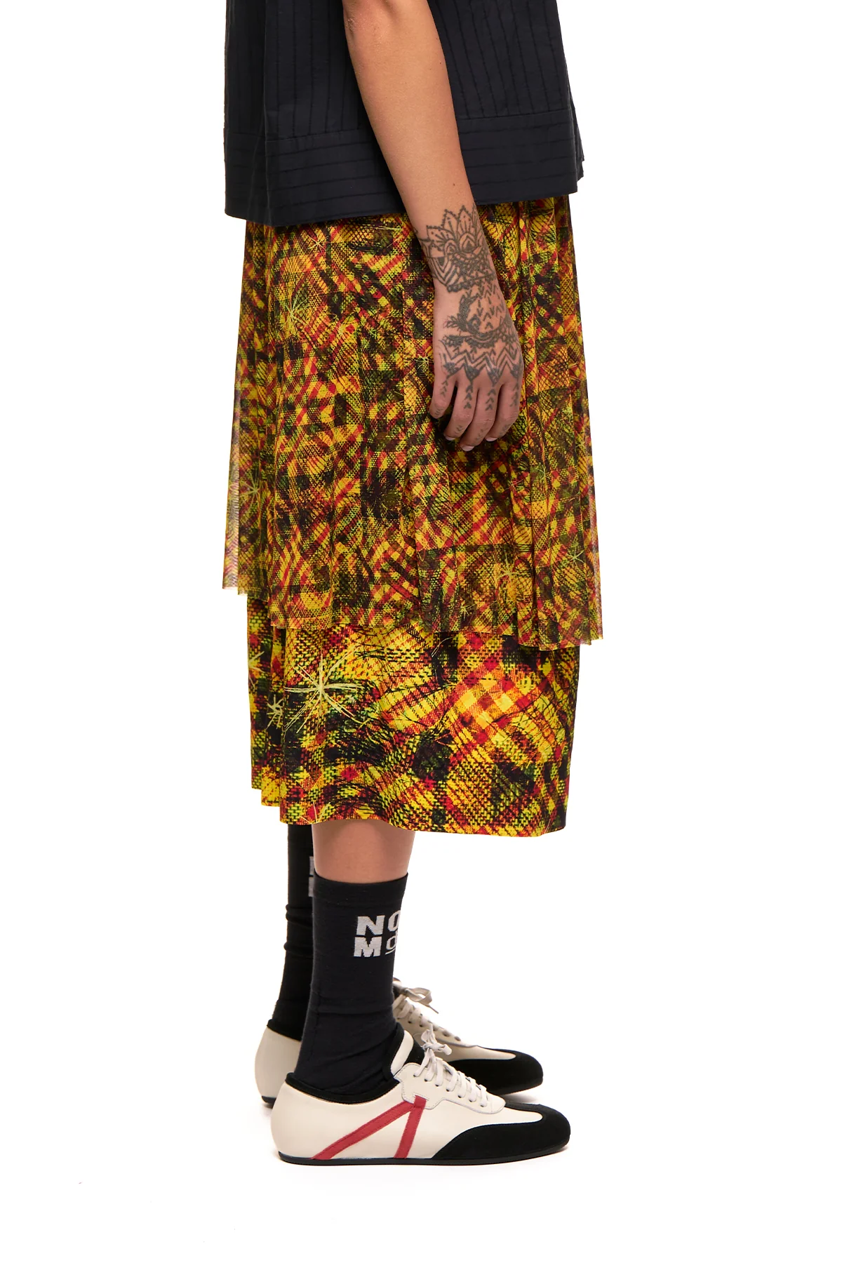 NOM*d Doubles Skirt - Gold Star Print