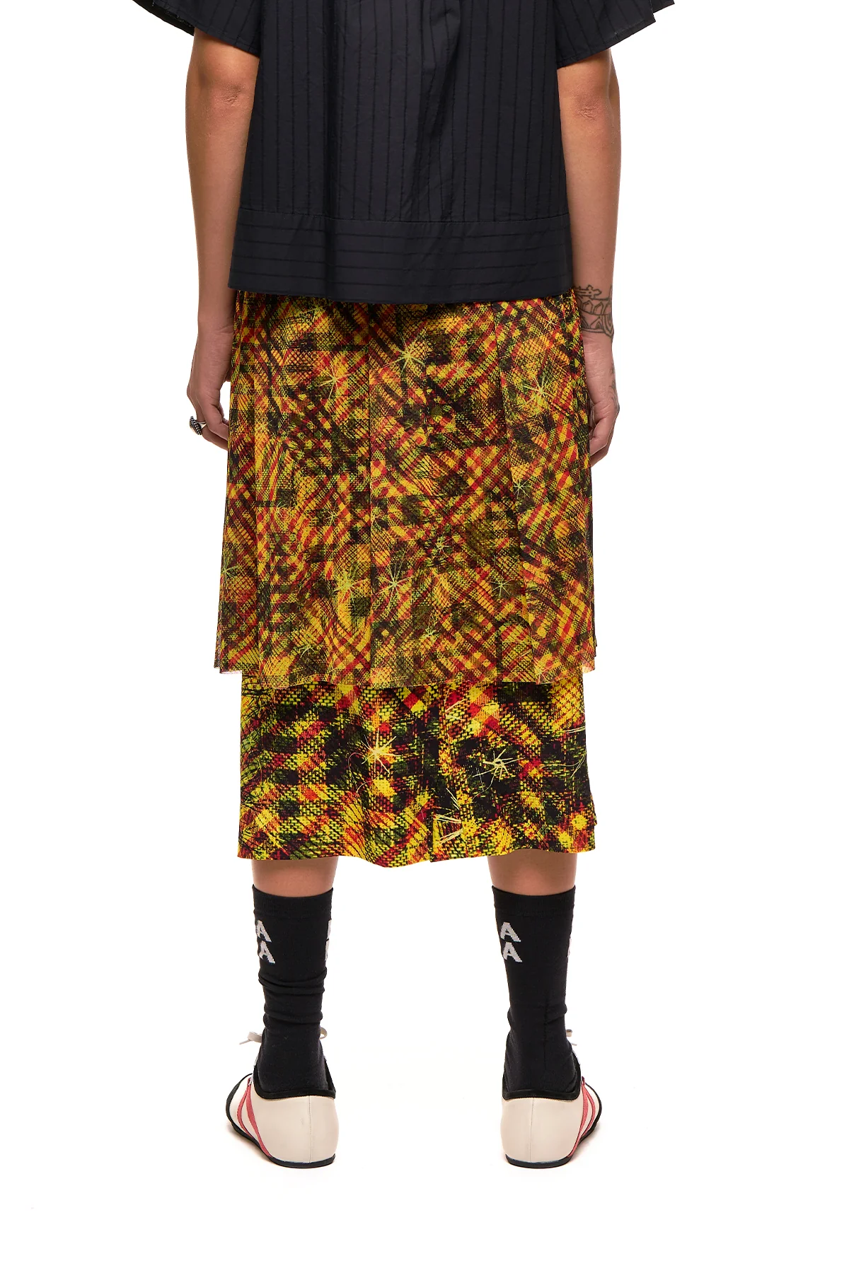 NOM*d Doubles Skirt - Gold Star Print